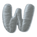 Lettre W · Majuscule blanche