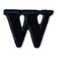 Lettre w · Minuscule noire