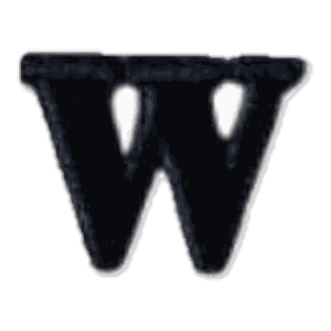Lettre w · Minuscule noire