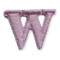 Lettre w · Minuscule rose