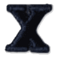 Lettre x · Minuscule noire