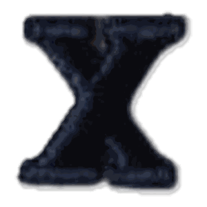 Lettre x · Minuscule noire