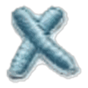 Lettre X · Multicolore