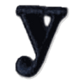 Lettre y · Minuscule noire