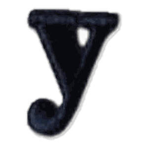 Lettre y · Minuscule noire