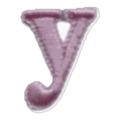 Lettre y · Minuscule rose