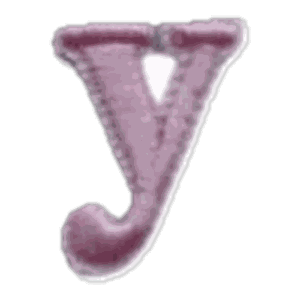 Lettre y · Minuscule rose