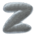 Lettre Z · Majuscule blanche