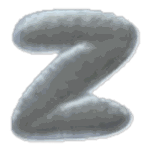 Lettre Z · Majuscule blanche