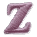 Lettre z · Minuscule rose