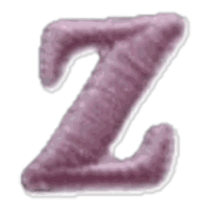 Lettre z · Minuscule rose