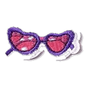 Lunettes cœur roses